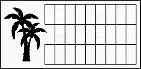22 palm trees (lines 10 - 9 - 10)